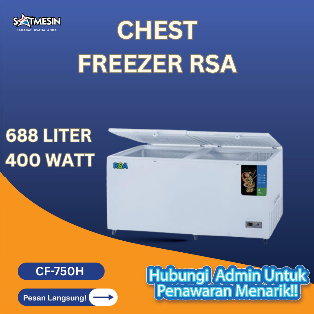 Jual CF-750H CHEST FREEZER RSA GARANSI RESMI / FREEZER BOX SNI | Shopee ...