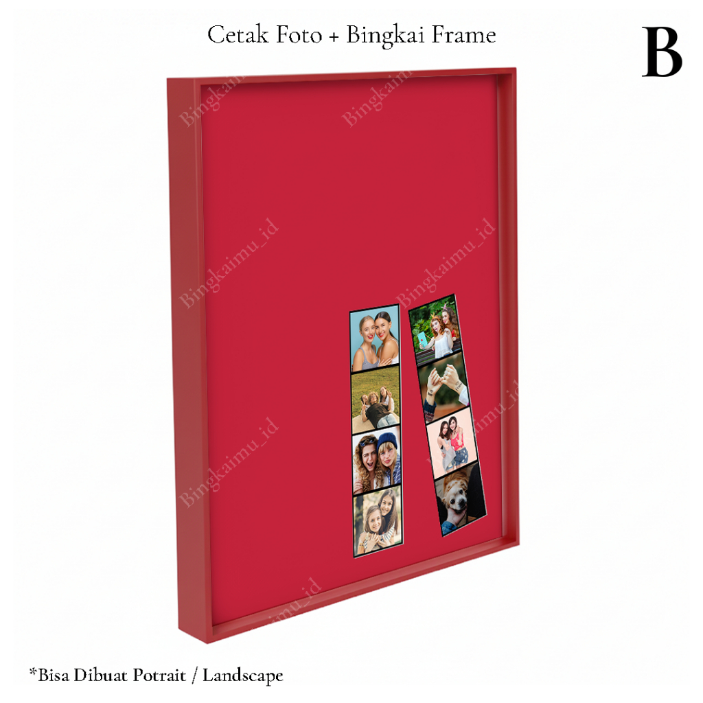 Jual Bingkaimu Custom Cetak Foto Frame Merah Bingkai Foto Dinding ...