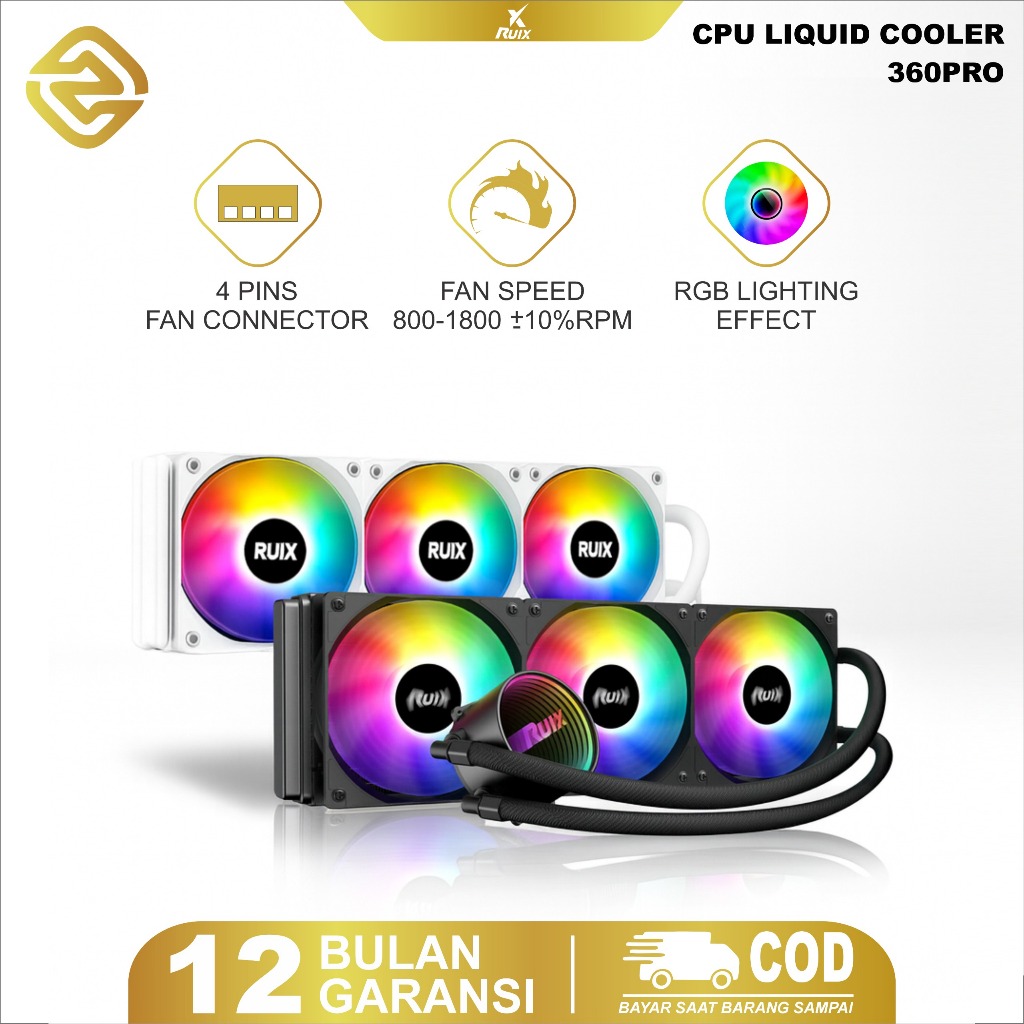 Jual Zph CPU Fan Cooler New RUIX 360 – Triple Fan Liquid Cooler untuk ...