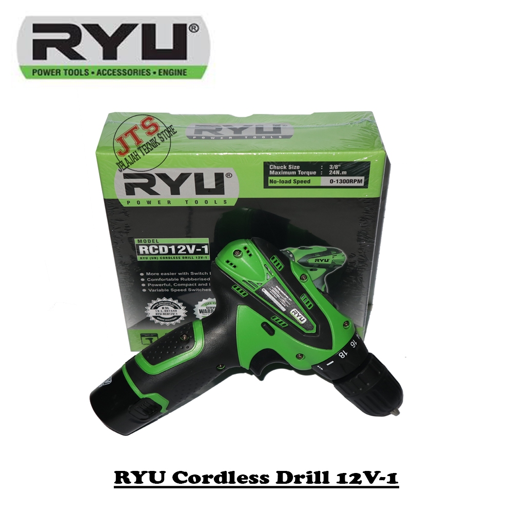 Jual Ryu Mesin Bor Baterai Tanpa Kabel 10 Mm Cordless Drill RCD 12V-1 ...