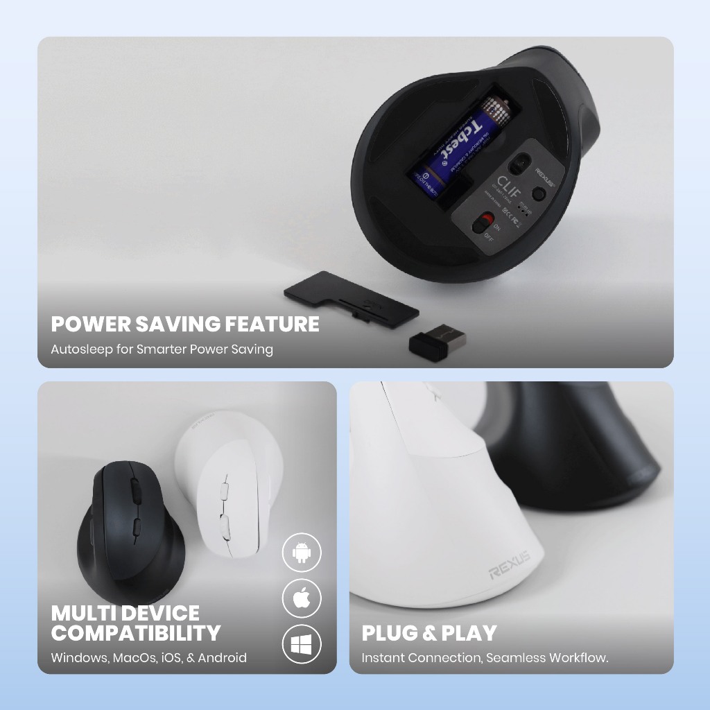 Rexus Mouse Vertical Wireless Clif (3)