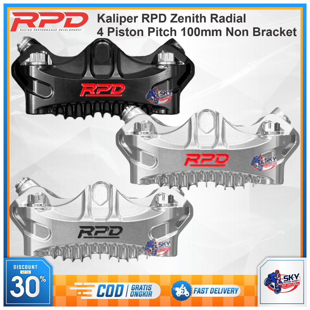 Jual Kaliper RPD Zenith 4P 4 Piston Radial Pitch 100 Depan Non Bracket ...