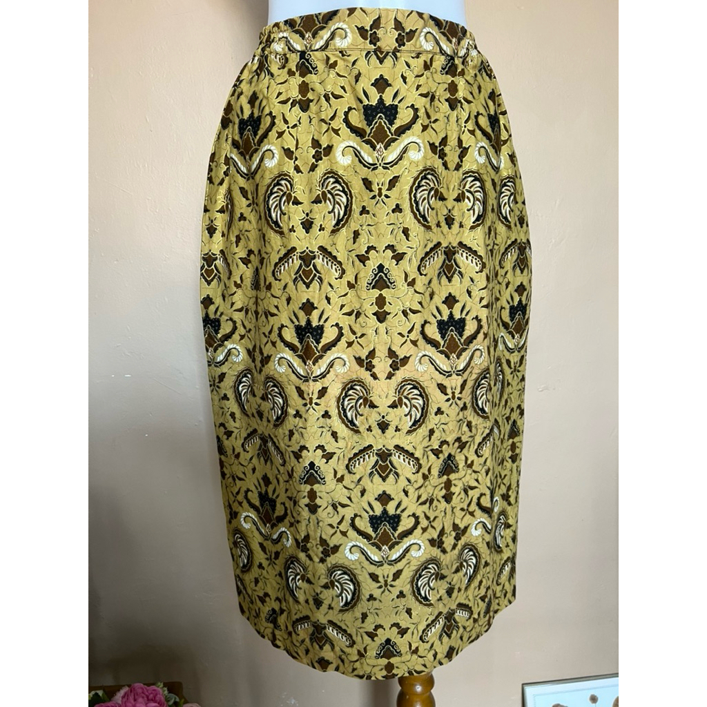 Jual rok batik formal pesta furing ploi pinggang karet pl | Shopee ...