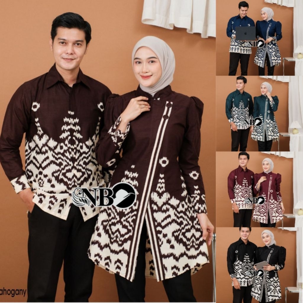 Jual Batik Couple Modern Set Pakaian Couple Atasan Batik Wanita Jumbo ...
