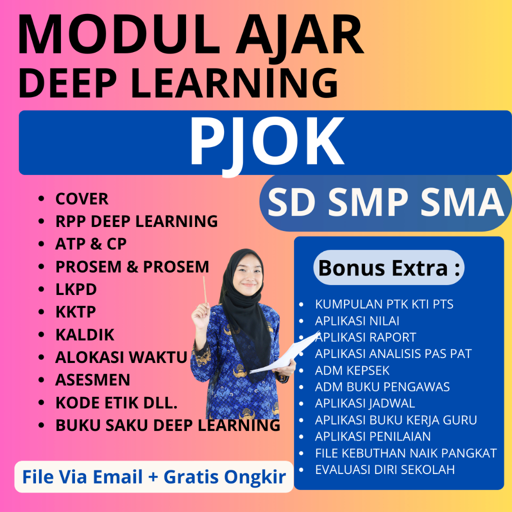 Jual Perangkat Ajar Deep Learning PJOK SD SMP SMA atau RPP/Modul Ajar ...