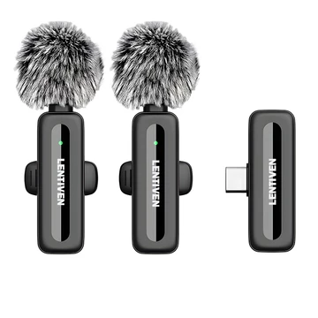 LUXIAN LENTIVEN Wireless Microphone Mic Wireless Clip On Microphone Mikrofon Lavalier HP Plug