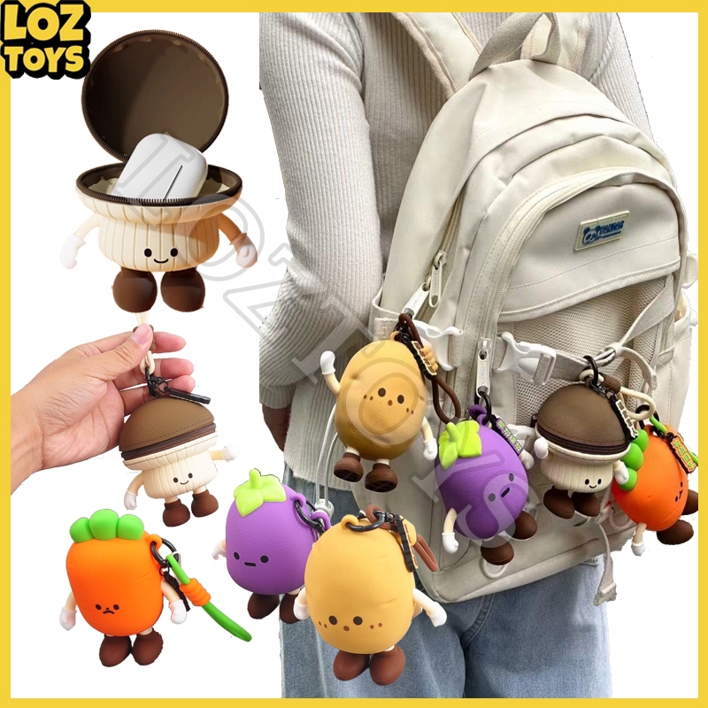 Jual LOZTOYS Silikon Mini Dompet Koin Keychain Jamur Kentang Gantungan ...