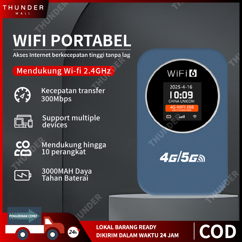 NEW 300Mbps Modem Mifi Wifi Unlock All Operator 4G/5G Portable Mobile WiFi USB Mobile WiFi Modem 3000mah