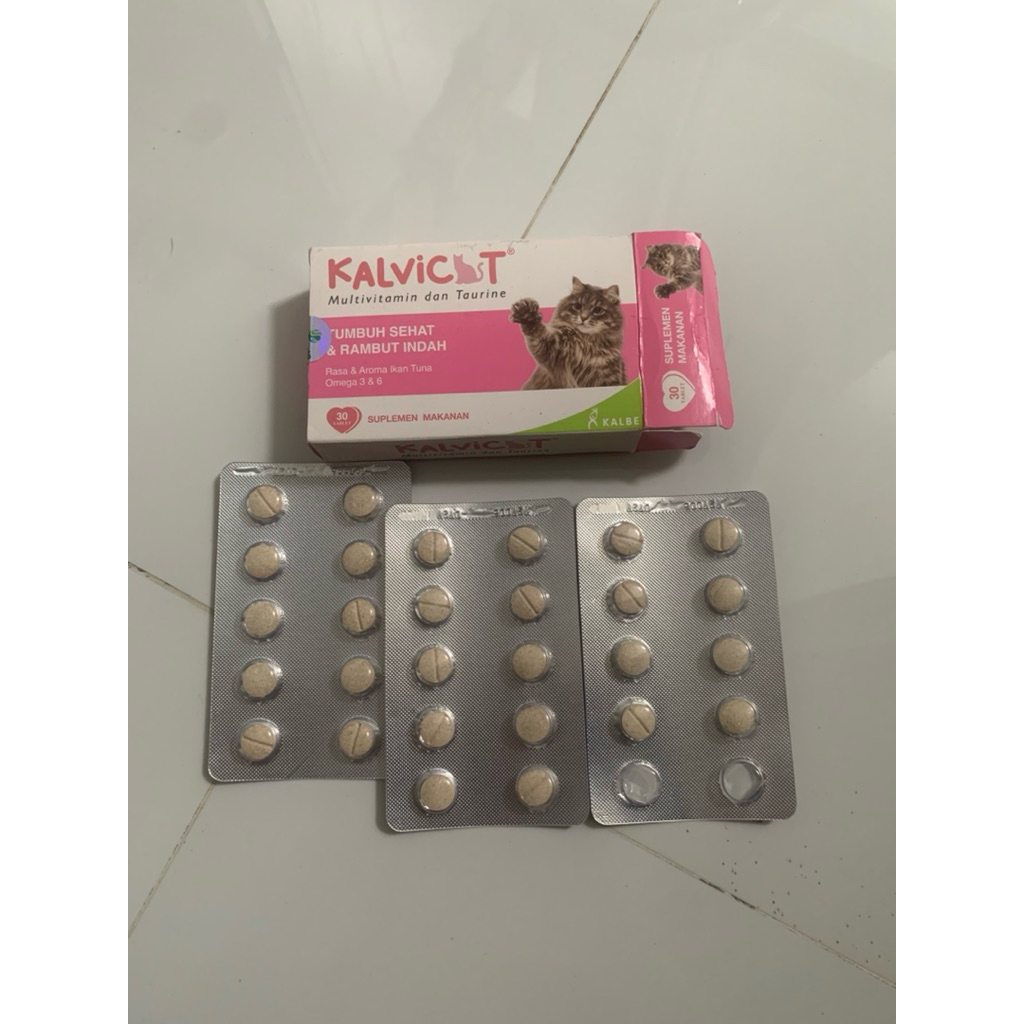 Jual KALVICAT 30 Tablet Suplemen Kucing Multivitamin Kalsium Hamil ...