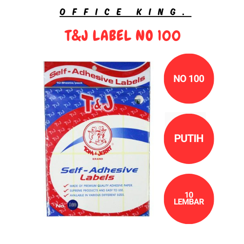 Jual T&J Label Penanda No.100 Putih – Label Kertas Tempel / Self ...