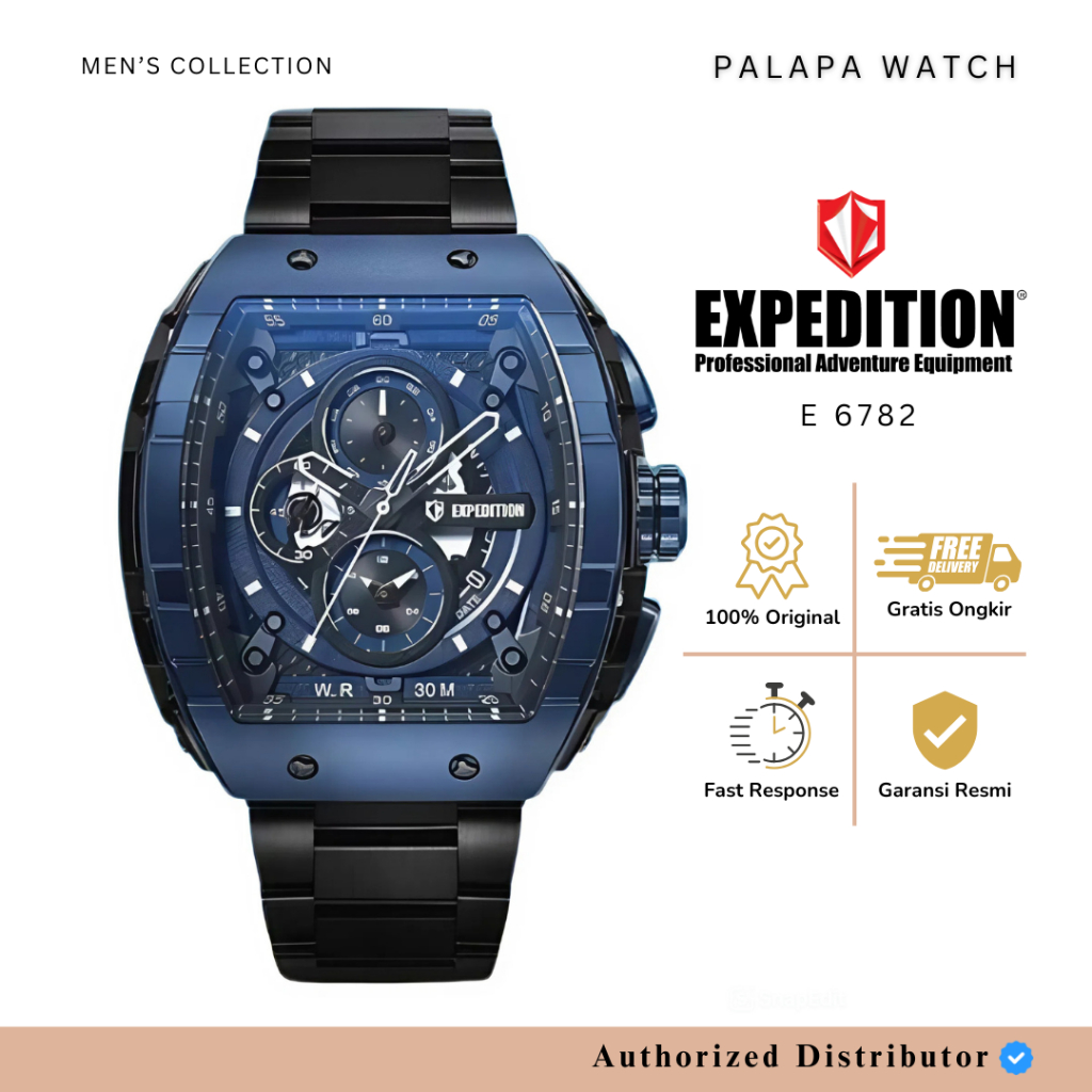 Jual Jam Tangan Pria Expedition EXP 6782 / E 6782 / E6782 Rantai ...