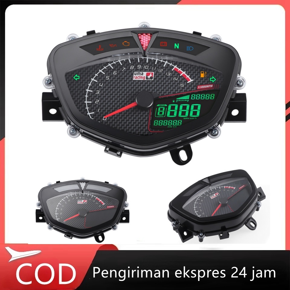 Jual Speedometer Odometer Digital Meter 7 Warna PNP for Yamaha Lc135 V1 ...