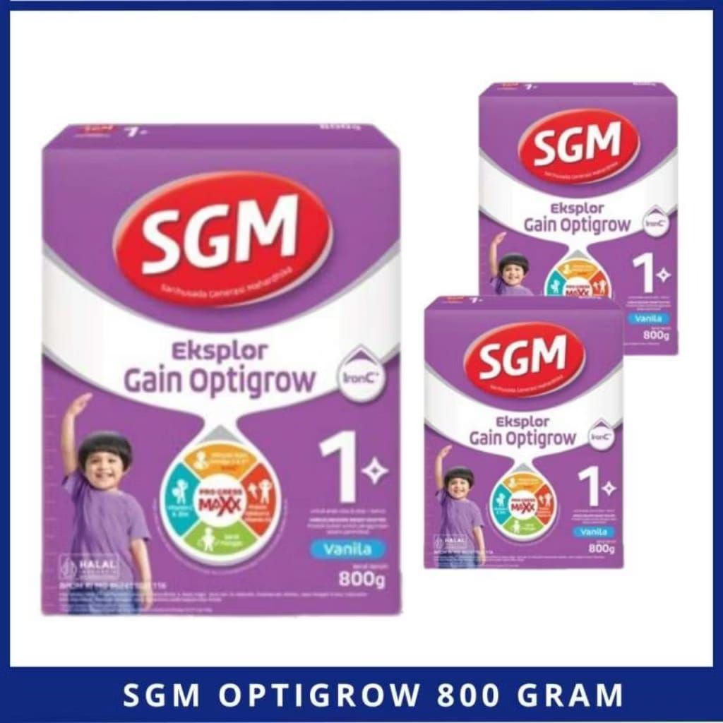 Jual NEW SGM Gain OPTIGROW 800gr Vanila Madu EXP 7/2027 Termurah ...