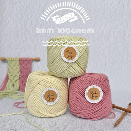 Reinka Unique Benang Rajut Cotton Rope untuk makramé dan dekor