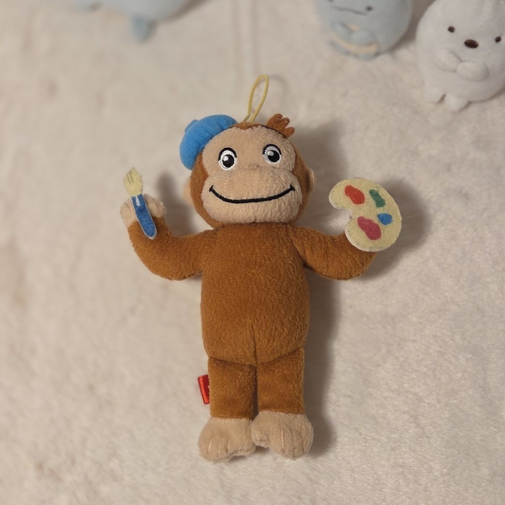 Jual SEGA Curious George Painter Plush Keychain Original | Shopee Indonesia