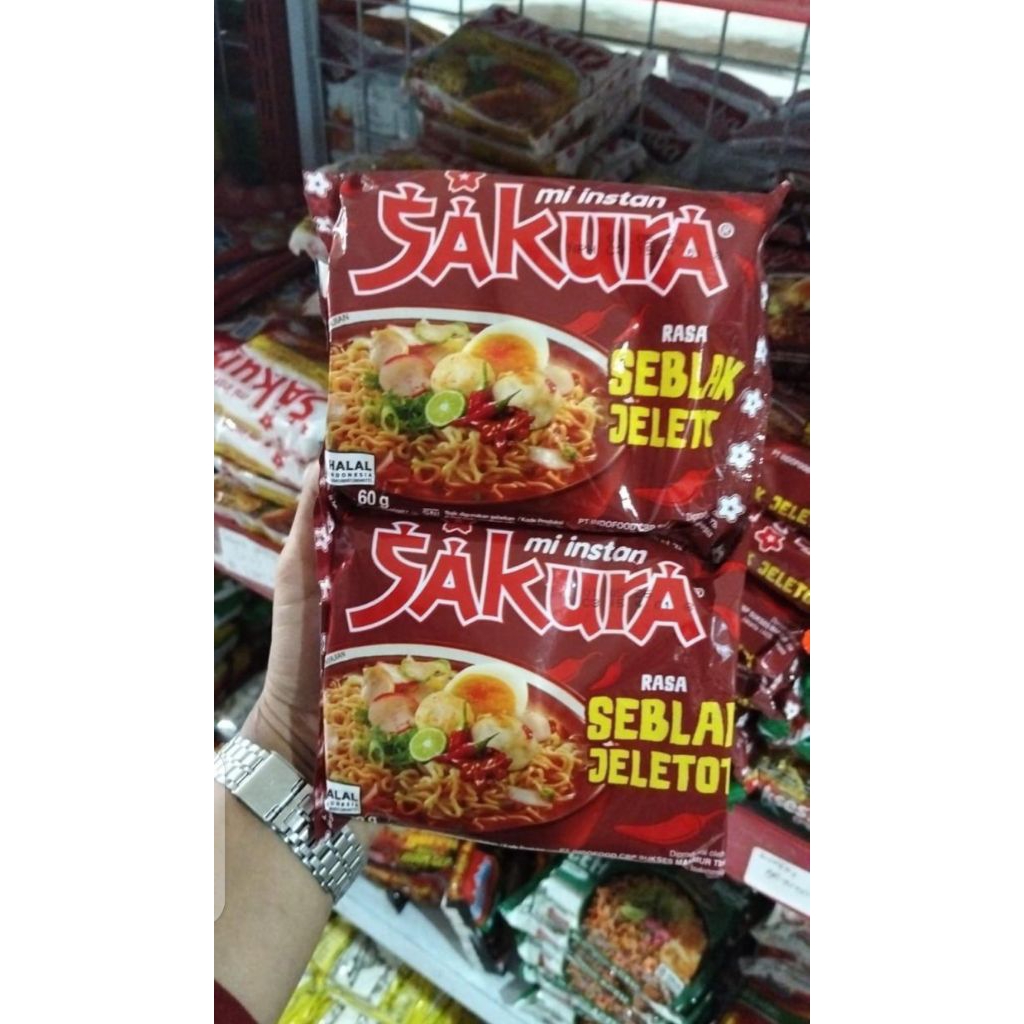 Jual 1 dus isi 40 pcs mie sakura kuah rasa seblak jeletot / mie goreng ...