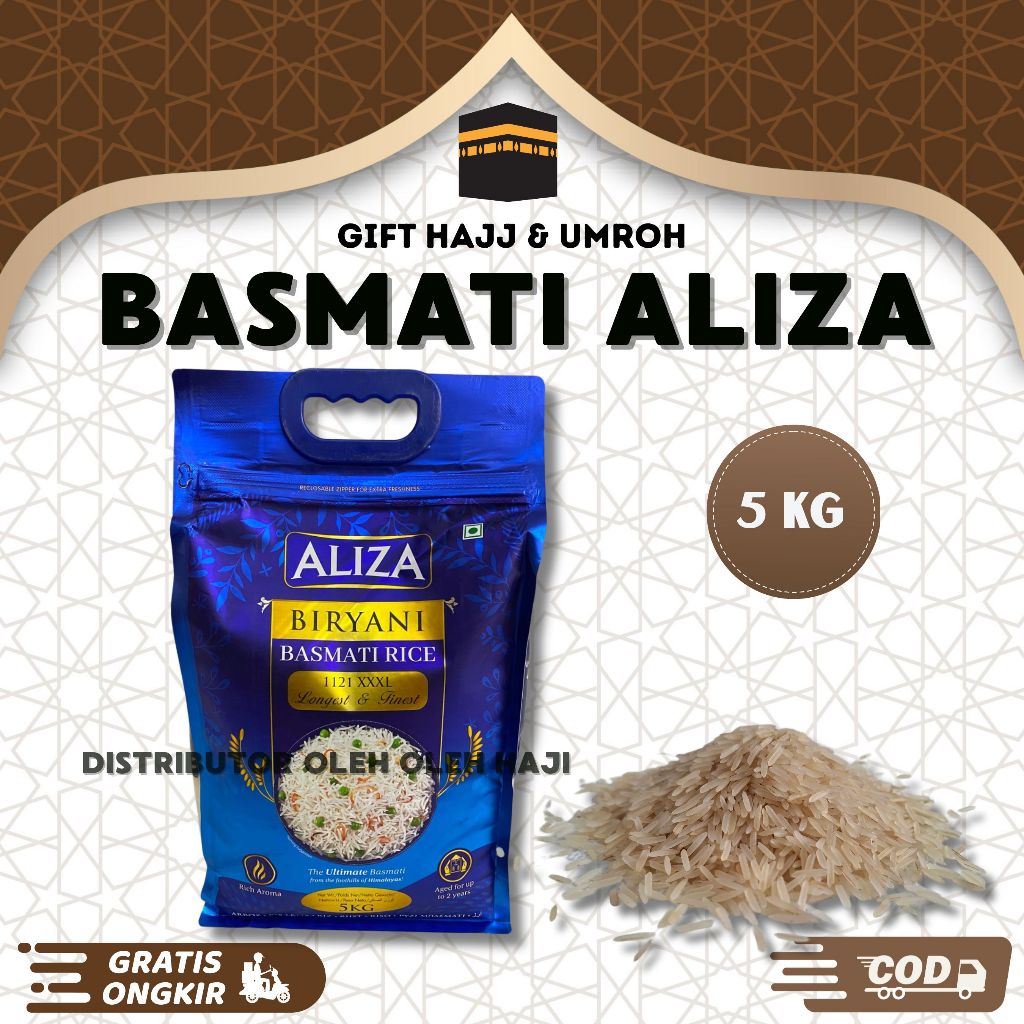 Jual BASMATI ALIZA 5 KG BASMATI RICE BASMATI ALIZA PREMIUM EKSTRA LONG ...