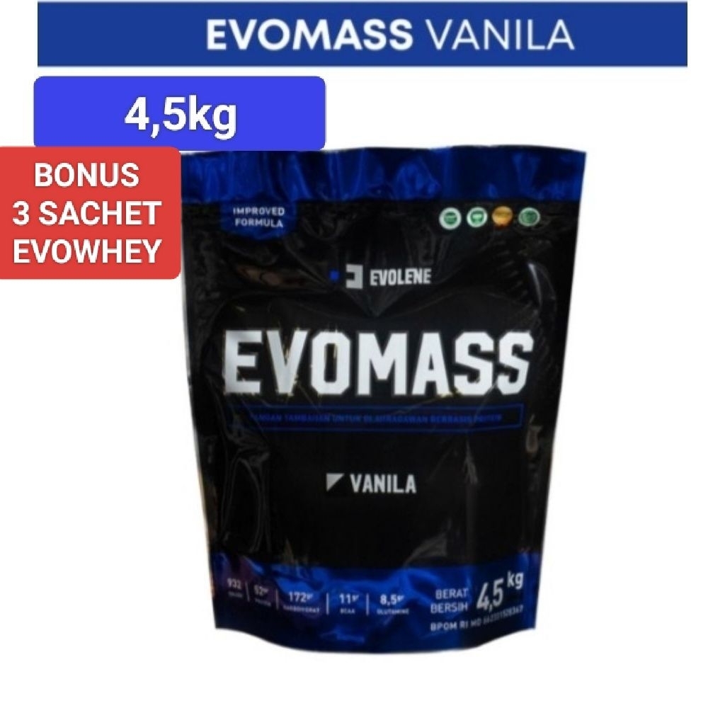 Jual EVOMASS GAINER 4.5KG EVOLENE 10LBS BPOM HALAL MAS 4,5 KG 10 LB LBS ...