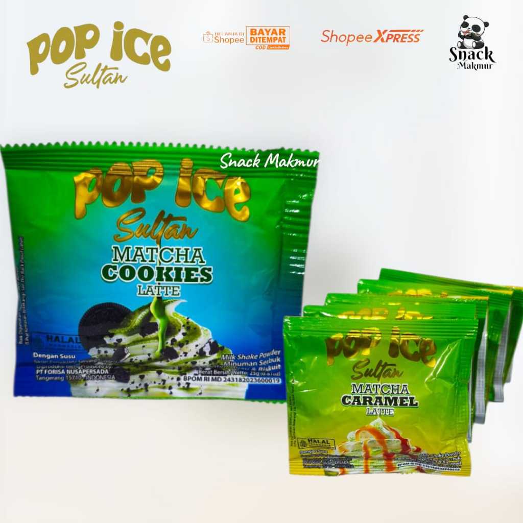 Jual POP ICE SULTAN MATCHA COOKIES & POP ICE SULTAN MATCHA CARAMEL ...