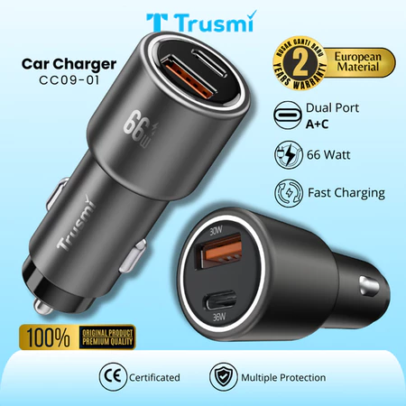 Car Charger Metal PD66W (A+C)