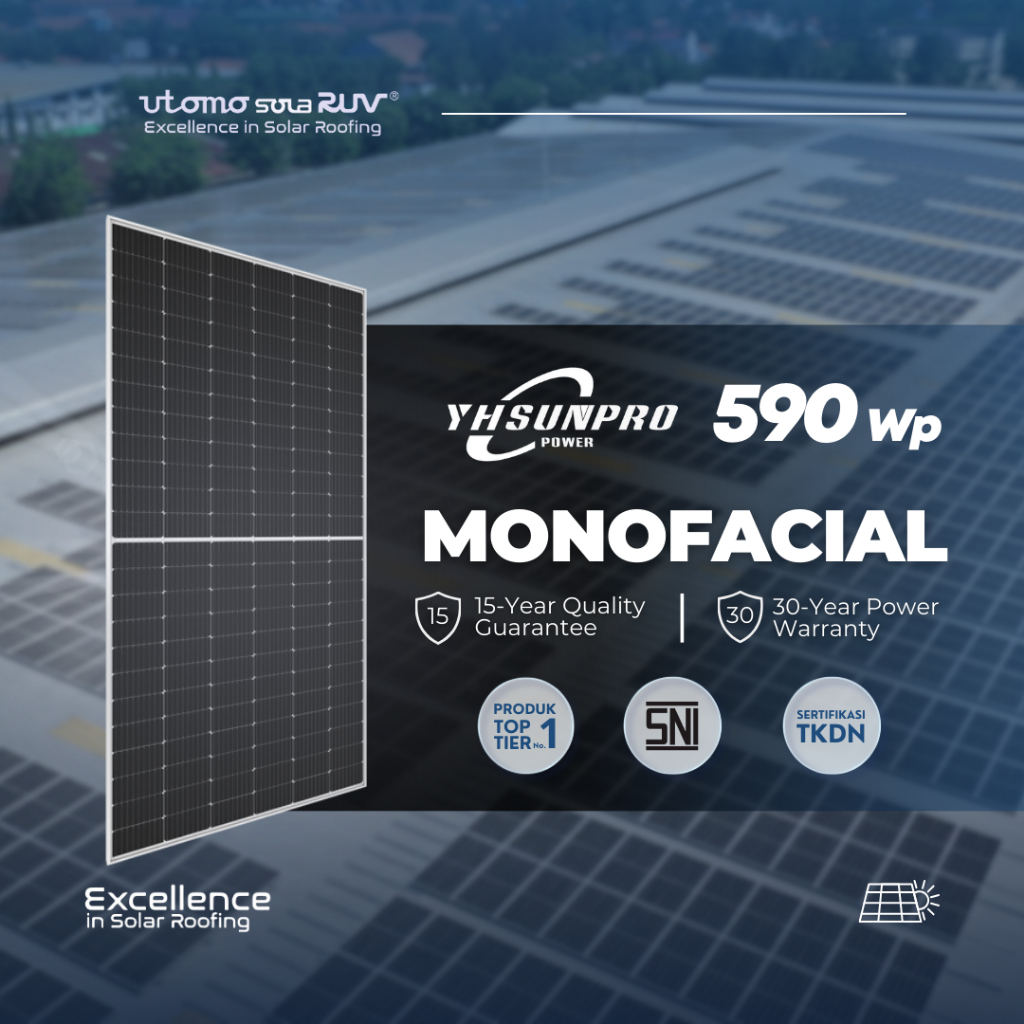 Jual Panel Surya TKDN SUNPRO 590WP Monofacial N-type [Utomo SolaRUV ...
