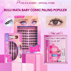 MLEN DIARY Bulu Mata Gaya Manga/Comic Bulu Mata Palsu Ikal D Individu Dapat Digunakan Kembali Panjang 10-14mm Eyelash Extension Bulumata