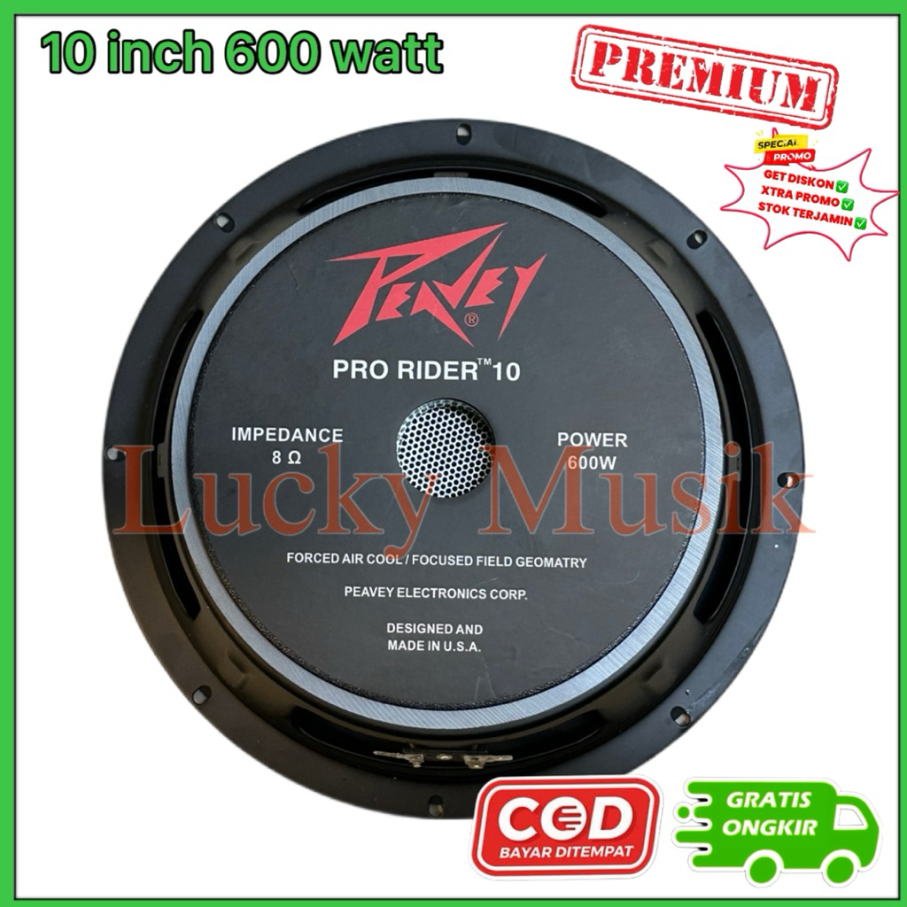 Jual SPEAKER PEAVEY 10 INCI PRO RIDER 600 WATT KOMPONEN Speaker 10 inch ...