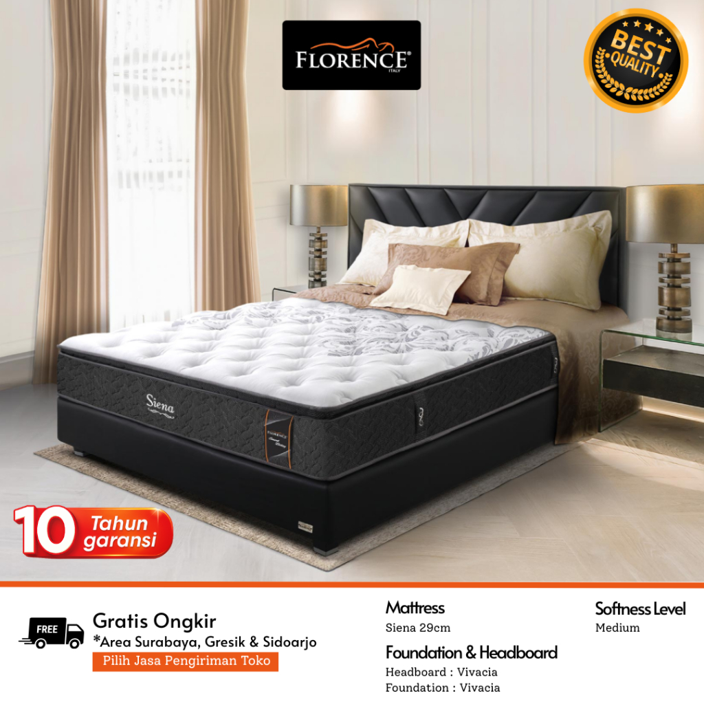 Jual Kasur Springbed Premium Florence Siena (Mattress Only) Kasur Empuk ...
