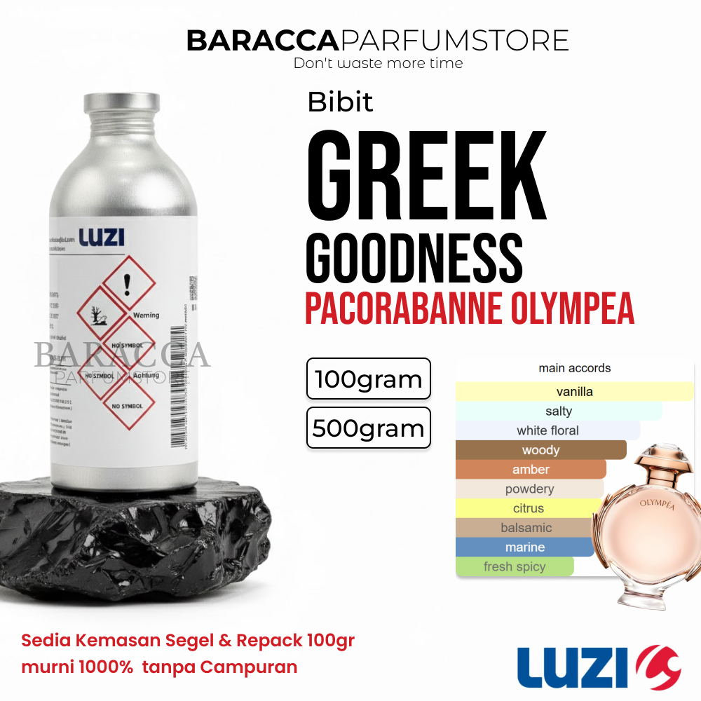 Jual LUZI GREEK GOODNESS - BIBIT PARFUM OLYMPEA - SEGEL & REPACK 100G ...