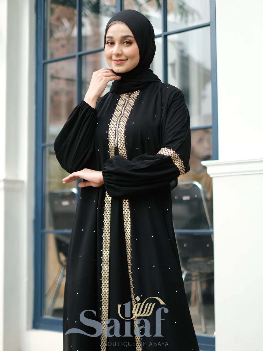 gamis harian adem dan nyaman abaya hitam turkey model longgar