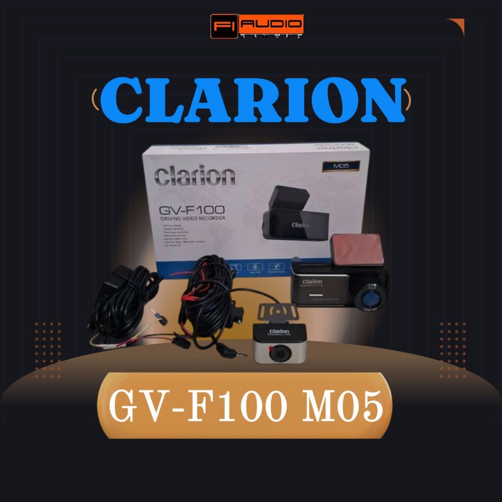 Jual Clarion GV-F100 M05 - Dashcam DVR CCTV Mobil 4K (Front) + 1080P ...