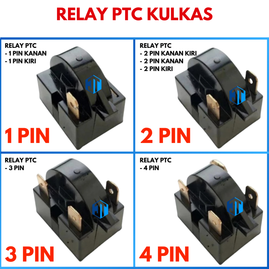 Jual Relay PTC Kulkas Universal – PTC Relay 1 PIN 2 PIN 3 PIN 4 PIN ...