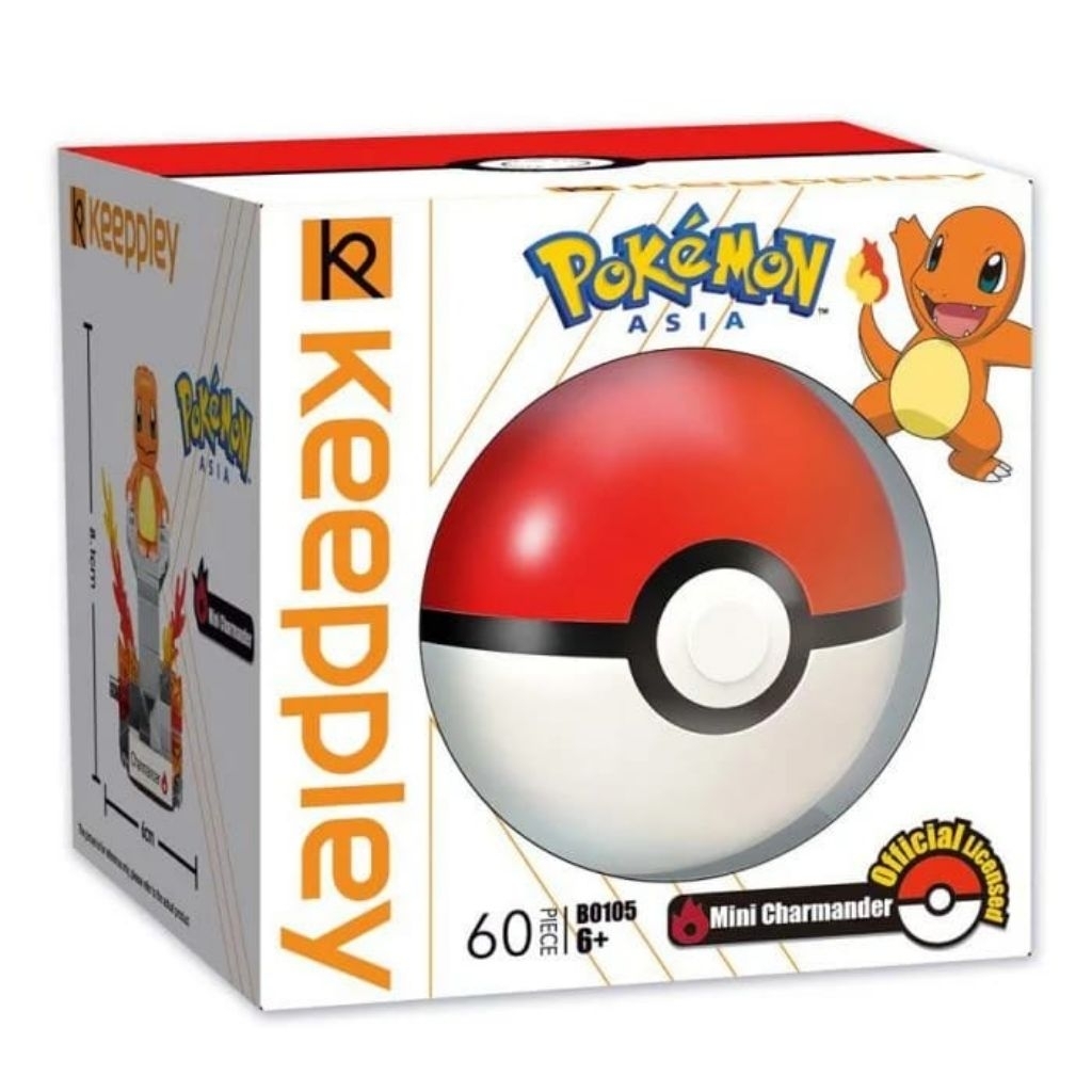 Jual Pokemon Keepley Poke Ball Mini Charmander Block Bricks | Shopee ...