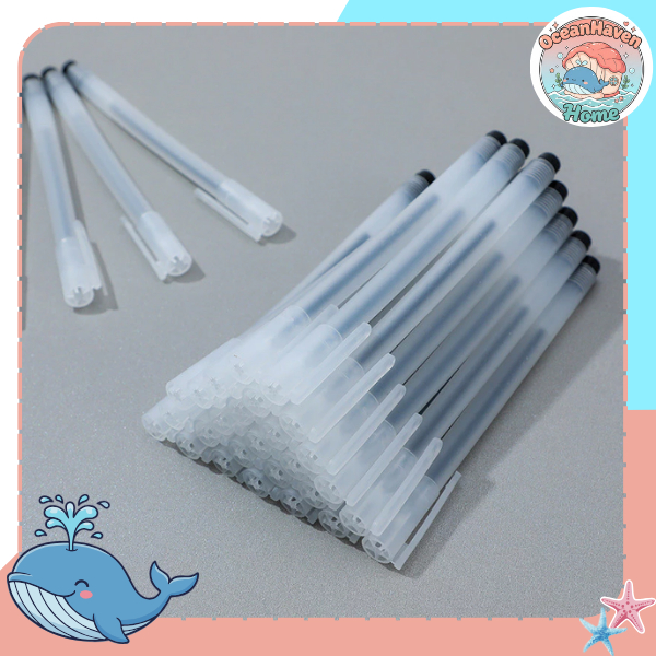 Jual PN06 Pena Set 50 Pcs Pulpen Gel Hitam 0.5mm Pulpen Runcing ...