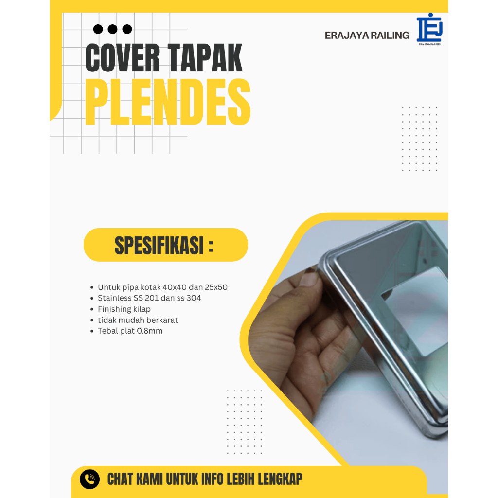Jual Tutup / Cover / Penutup plendes Tapak Tiang Hollow 40X40 25x50 ...