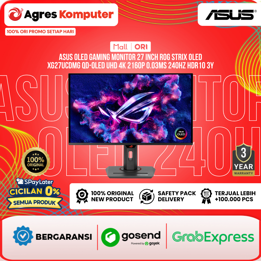 Jual ASUS OLED GAMING MONITOR 27 INCH ROG STRIX OLED XG27UCDMG QD-OLED ...