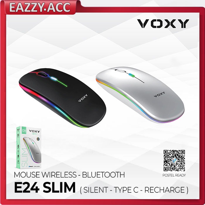 Jual Mouse Slim VOXY E24 Wireless RGB 2 Mode Bluetooth + Wireless ...