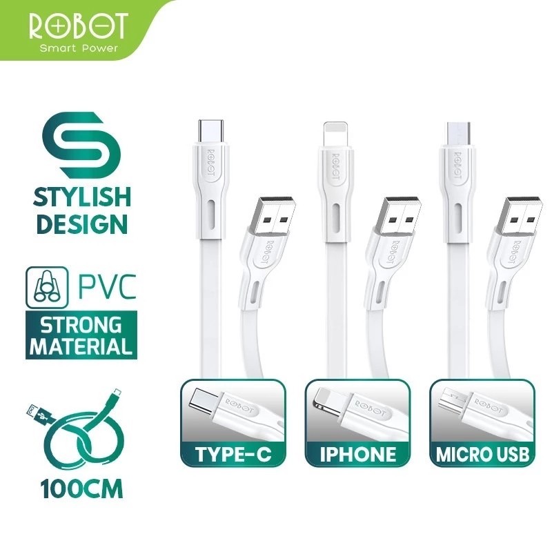 Jual KABEL DATA ROBOT RDM100 RDC100 RDL100 Micro USB TYPE-C LIGHNING ...
