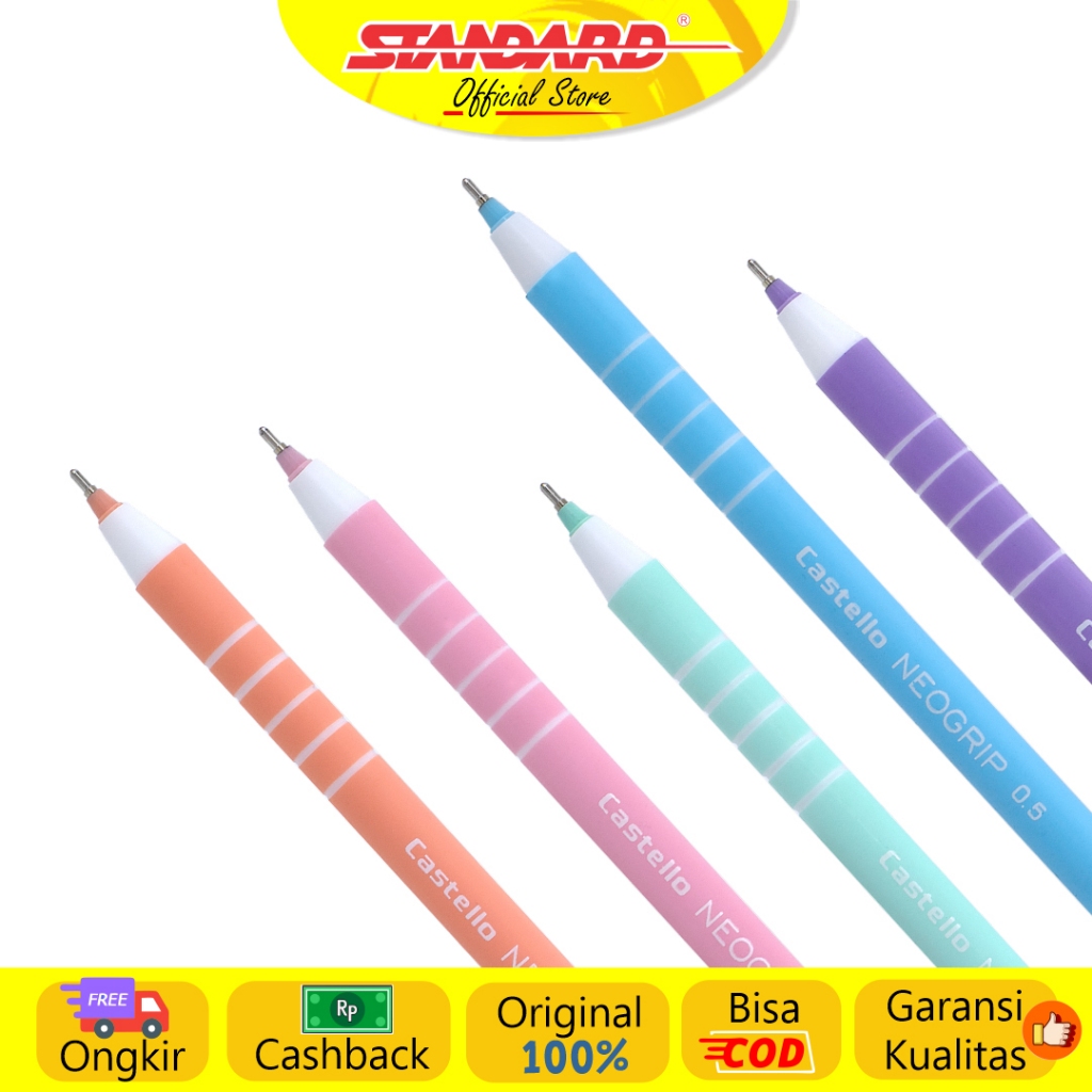 Standard - Pulpen AE7 Castello Neogrip 0.5 ( Alat Tulis / Pen / Ballpoint / Pena ) (2)