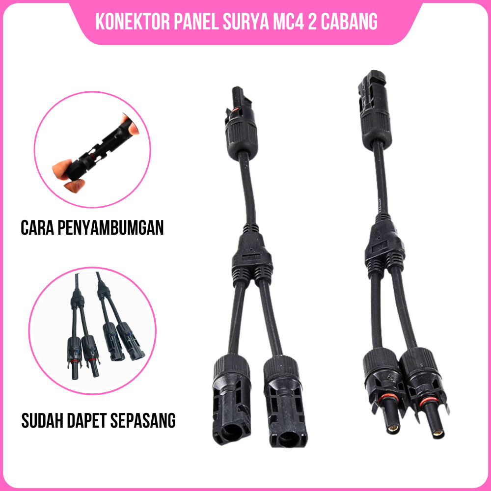 Jual Kabel Konektor Solar Panel MC4 4 Cabang Dan 2 Cabang Colokan ...