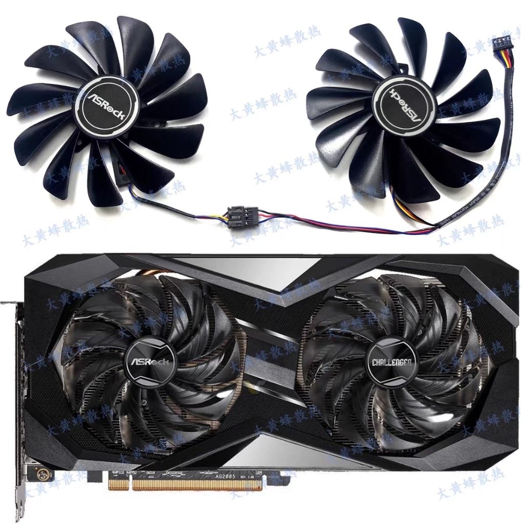 Jual Fan vga ASRock Challenger kipas Rx 6600 6650 6700 xt Challenger ...