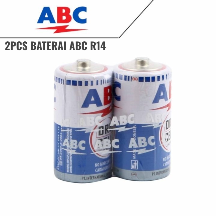 Jual 2Pcs Batu Batre Baterai Battery ABC Ukuran Sedang Tanggung R14C ...