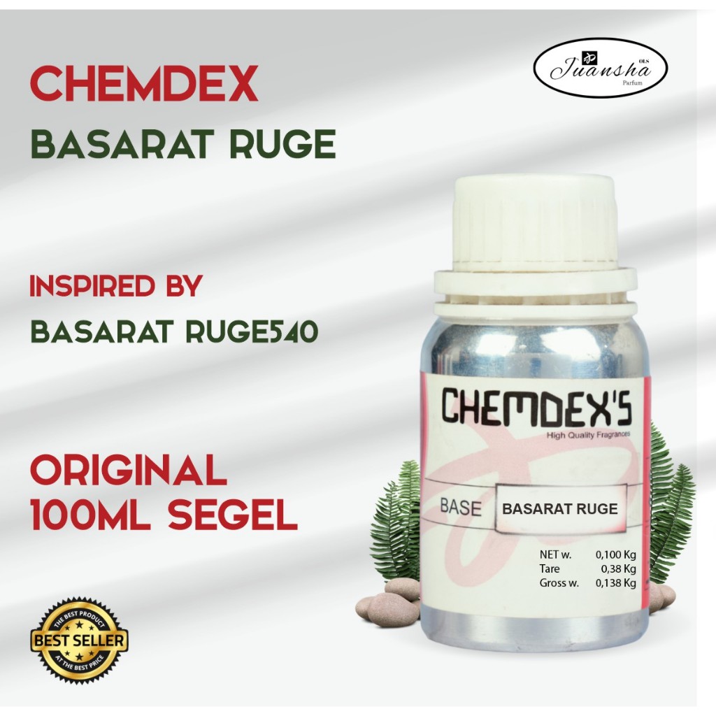 Jual BIBIT PARFUM MURNI BASARAT RUGE CHEMDEX 100ML SEGEL | Shopee Indonesia
