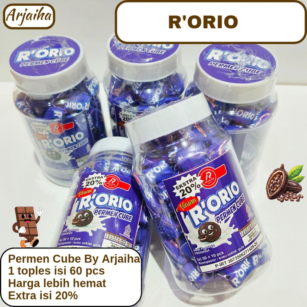 Jual PERMEN CANDY CUBE R'ORIO ISI 60 PCS | Shopee Indonesia