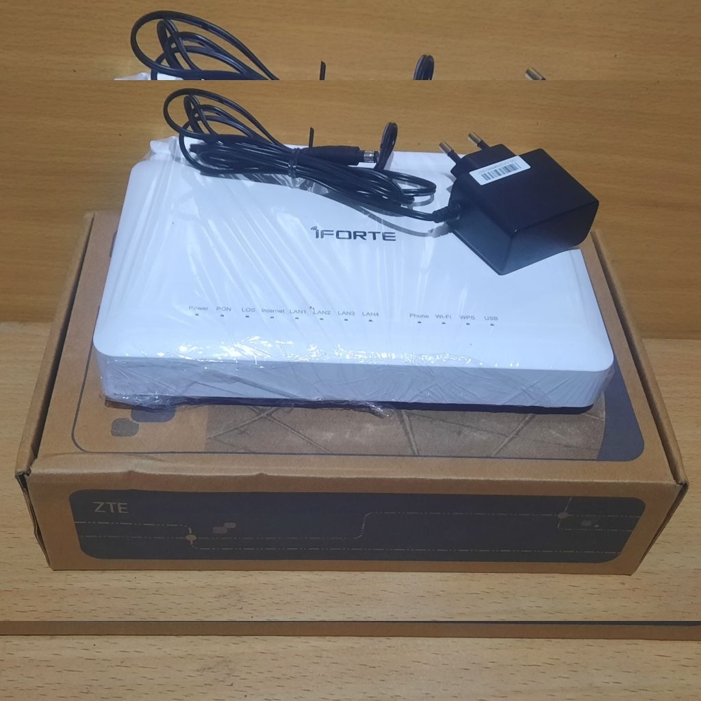 Jual MODEM WIFI ZTE GPON ONT ZXHN F679L PORT BIRU 5G PLUS ADAPTOR ...