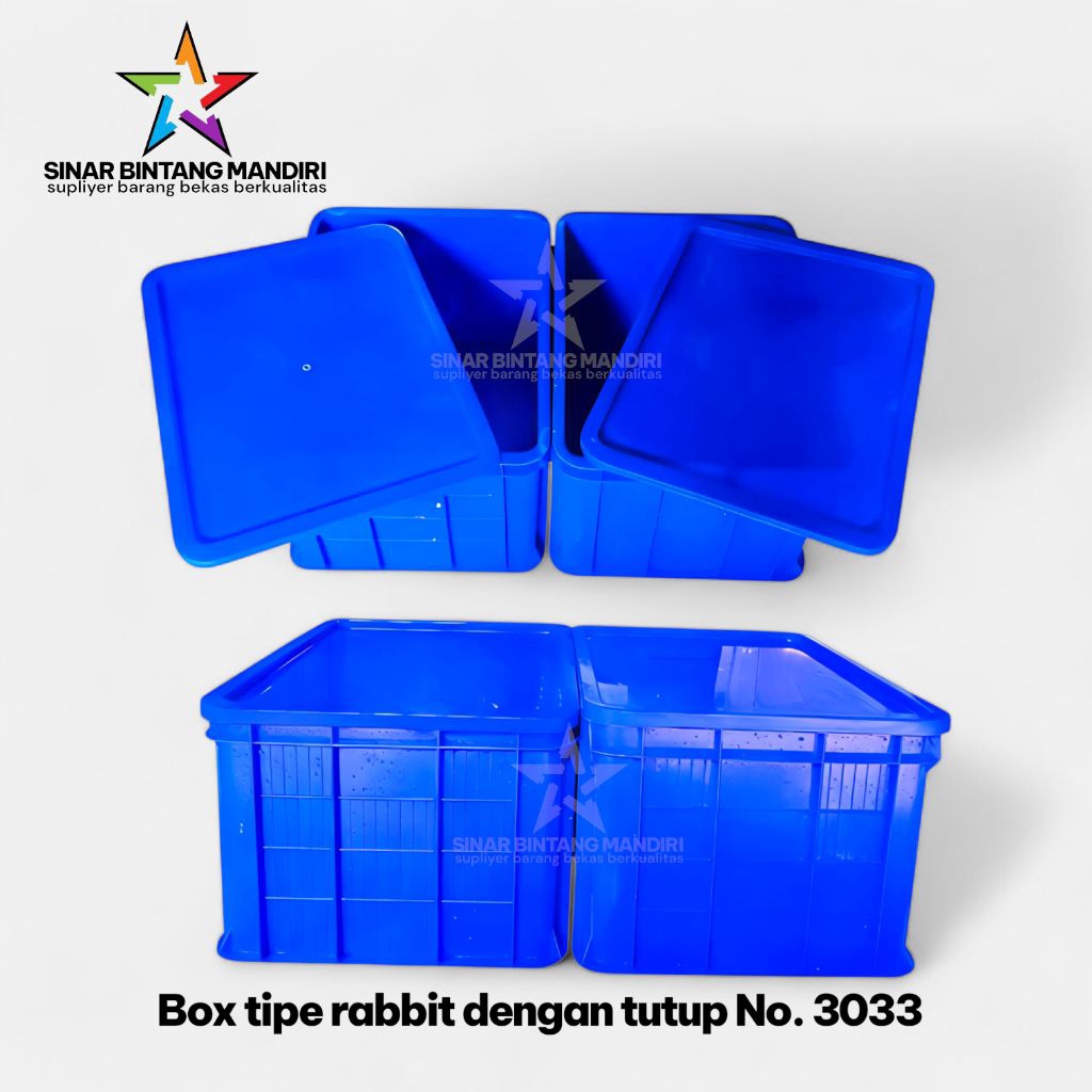 Jual Box containar tipe rabbit dengan tutup No.3033 ukuran 48x33x27 cm ...
