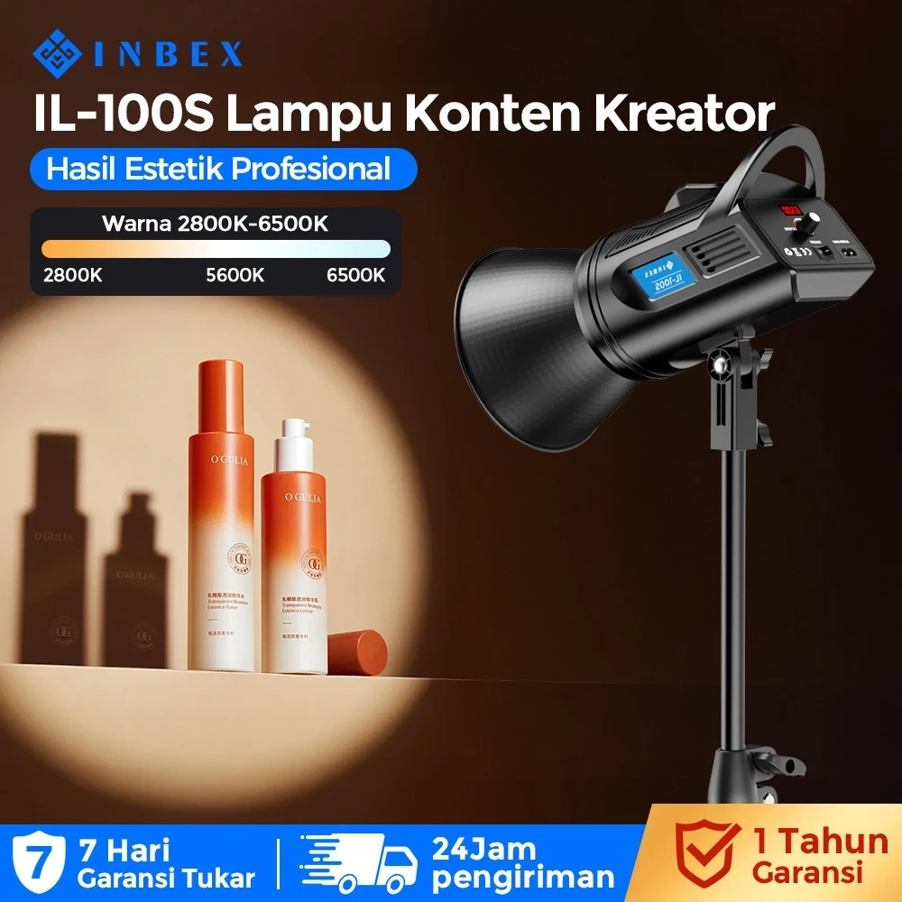 Jual INBEX Lampu Studio 100S Softbox Livestream Foto Studio Fotografi ...