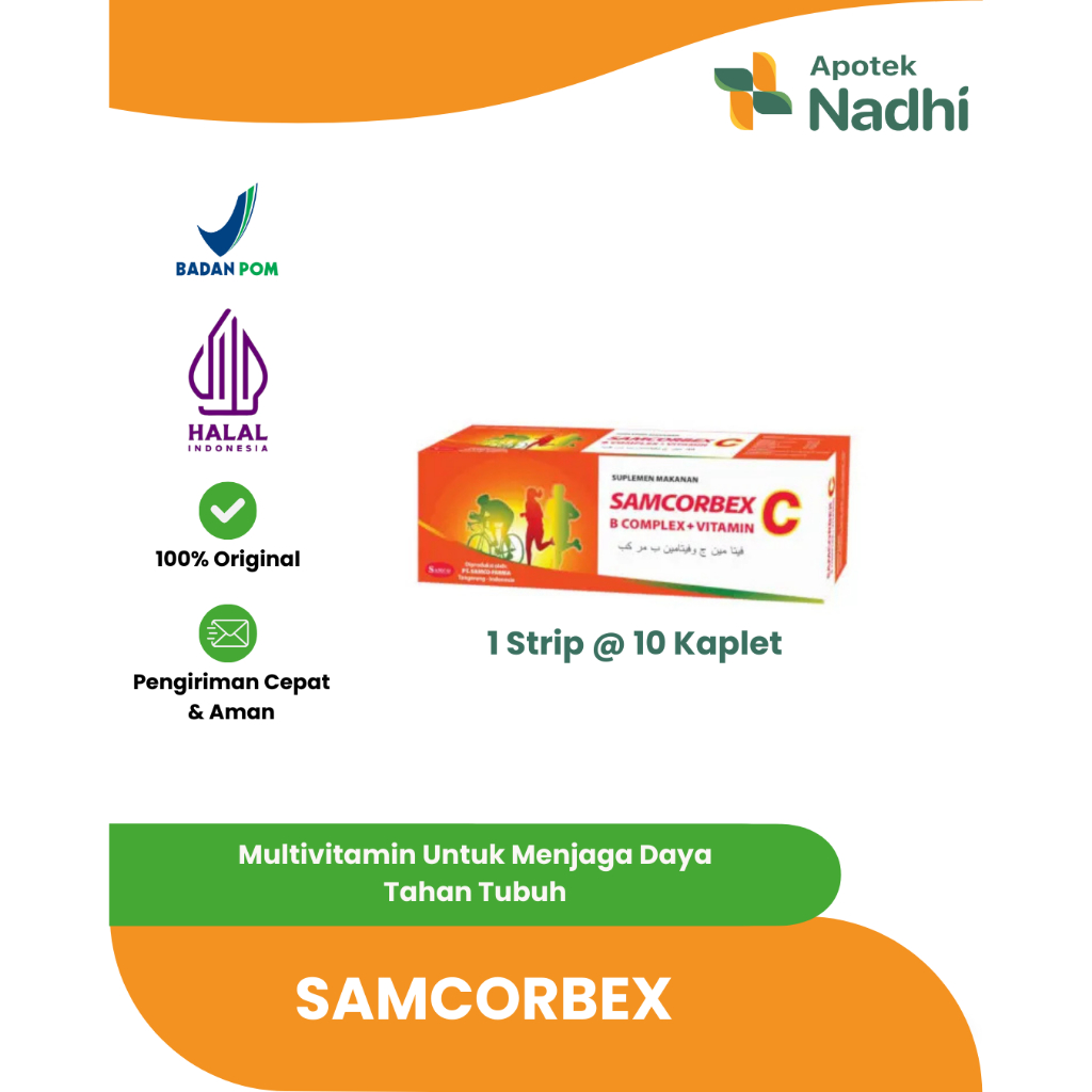 Jual Samcorbex Suplemen Kesehatan 1 Strip Isi 10 Kaplet | Shopee Indonesia