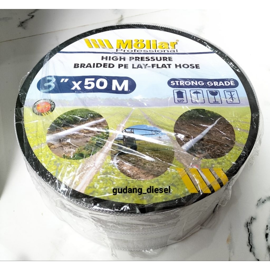 Jual Selang Air Rajut 3 inch 50 Meter (15 Bar) Mollar | Shopee Indonesia