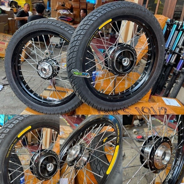 Jual PAKET VELG SET RX KING VELG EXEL ASIA TROMOL SET BAN IRC NR65 RX ...